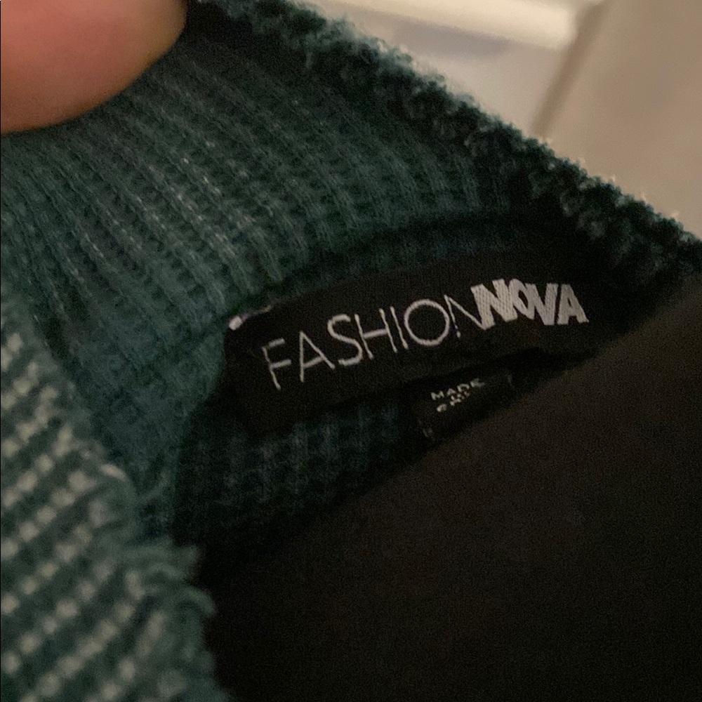 Teal Button-Up Long Coat - Picture 2 of 4